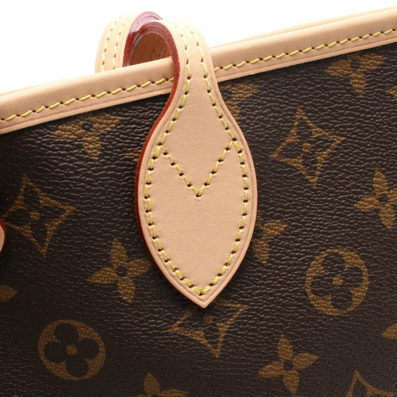 路易威登 Neverfull PM Monogram 手提包，塗層帆布和皮革，棕色，M46979，女士-4
