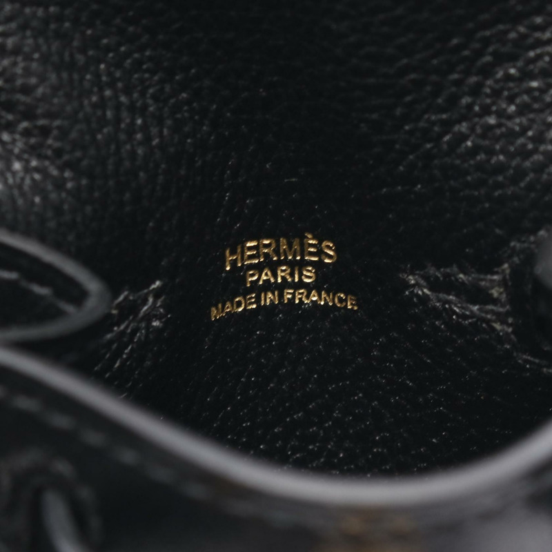 HERMES Kelly Twilly 吊飾 Vota De Lacto 絲綢 Vota De Lacto 黑色 藍色 多色 二手女式-3