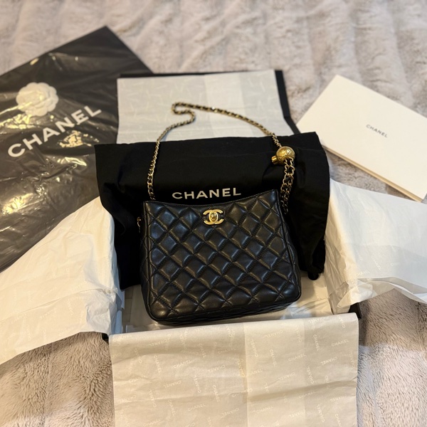 CHANEL 香奈兒 金球 晶片款 HOBO 稀有款-14