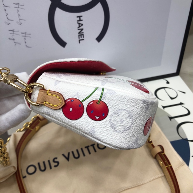 LV 村上隆联名 樱桃 ivy链条包 芯片款-2