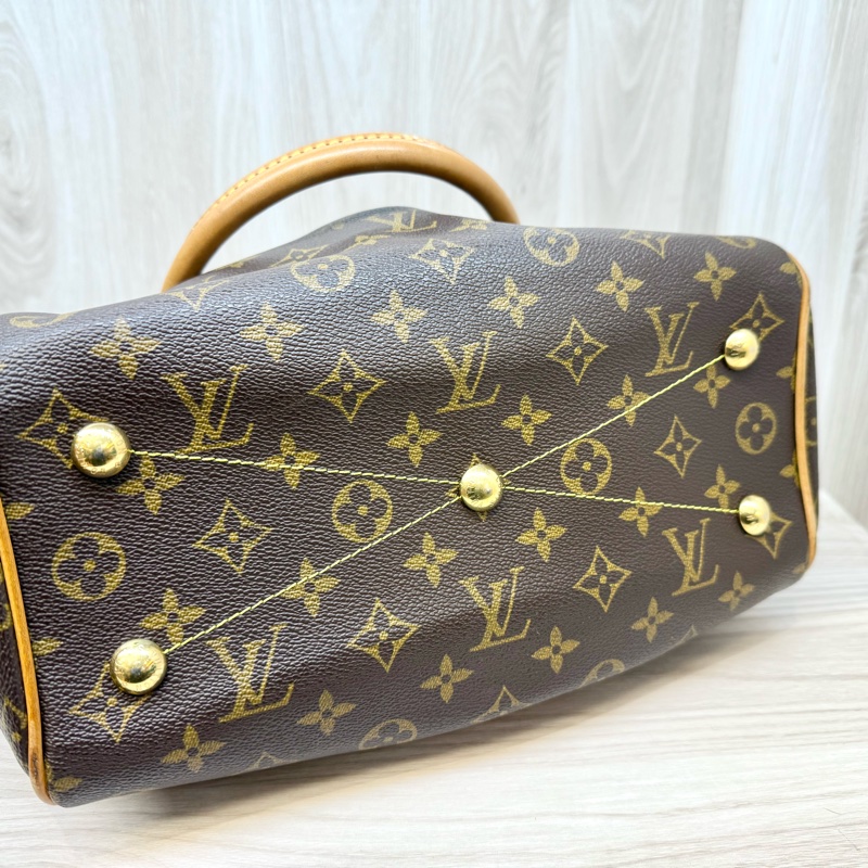 LV原花金釦拉鍊抓皺Tivoli PM水餃包M40143-5