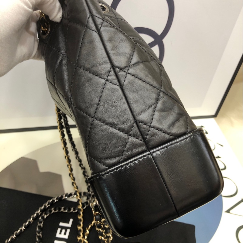 Chanel 香奈儿黑银流浪包 双肩包 30开有卡-3