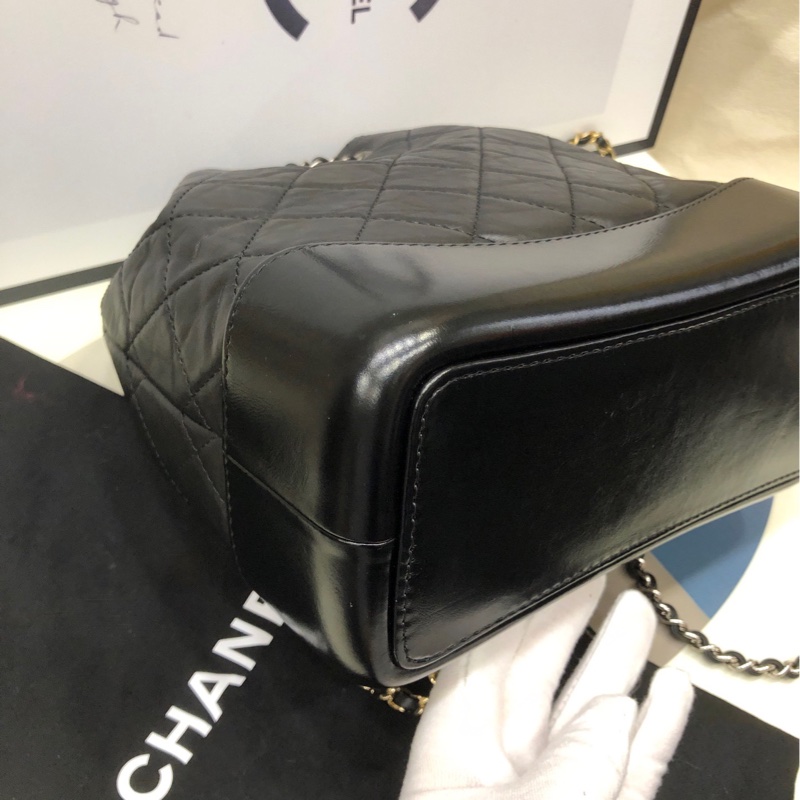 Chanel 香奈儿黑银流浪包 双肩包 30开有卡-6