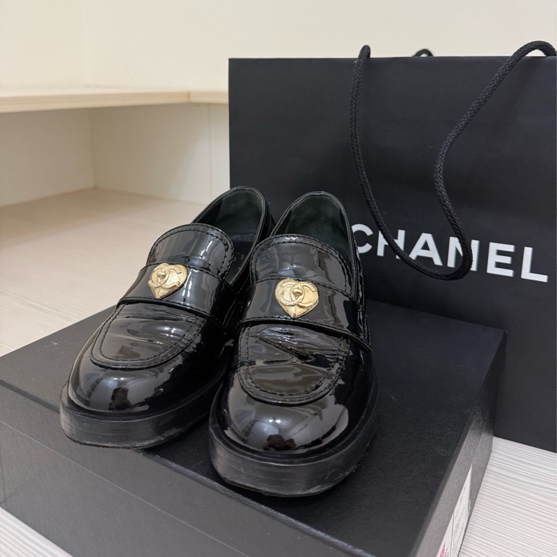 香奈兒 Chanel 愛心樂福鞋 黑色 36-16