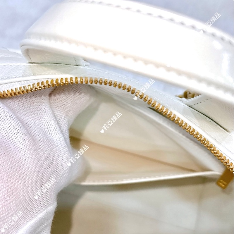莉亞精品♡Chanel AS5578 白色保齡球包 全新閒置品-15