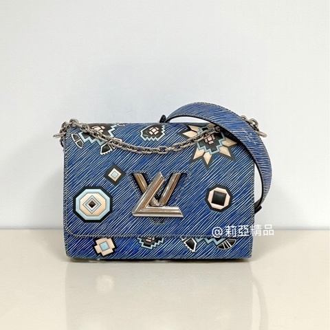 莉亞精品♡LV M54865 限量秀款Twist 水波紋斜背包 藍 二手