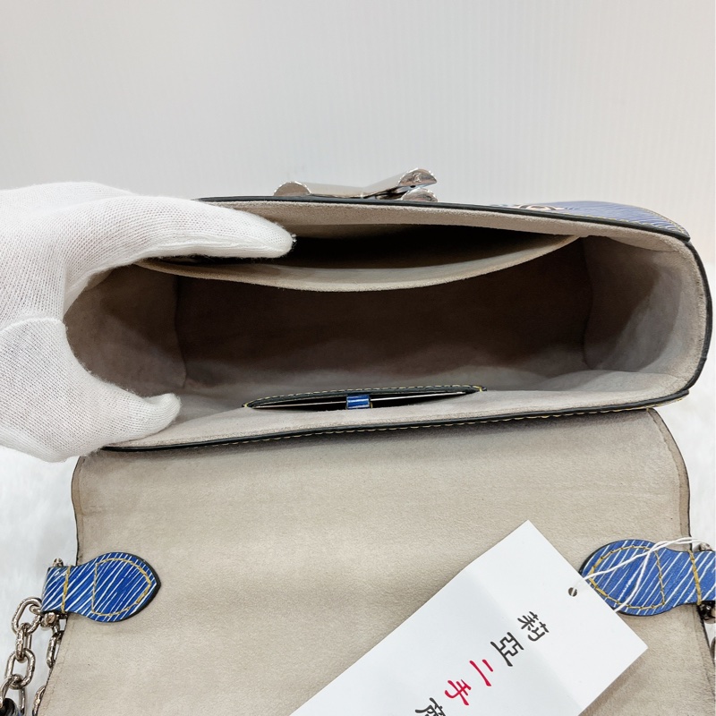 莉亞精品♡LV M54865 限量秀款Twist 水波紋斜背包 藍 二手-16