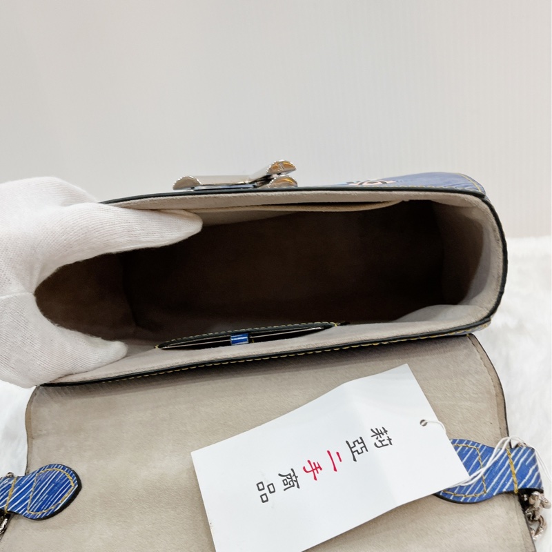 莉亞精品♡LV M54865 限量秀款Twist 水波紋斜背包 藍 二手-17