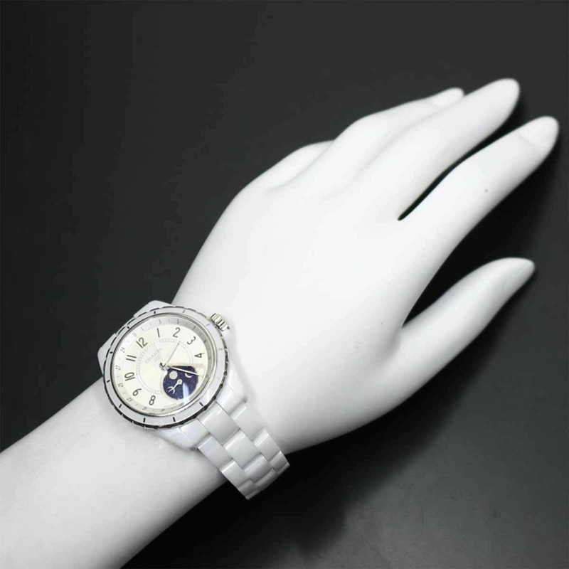 香奈兒 J12 Fars de Lune H3404 月相男士腕錶，白色陶瓷錶殼，自動機械機芯-2