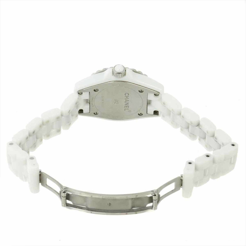 香奈兒 J12 29毫米 H2570 女士腕錶，鑲嵌8顆鑽石，白色錶殼，陶瓷錶殼，石英機芯-4