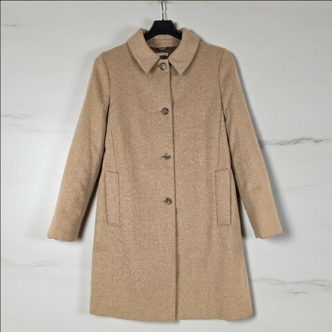 莉亞精品♡miumiu 駝色羊毛呢大衣 尺碼38 二手美品