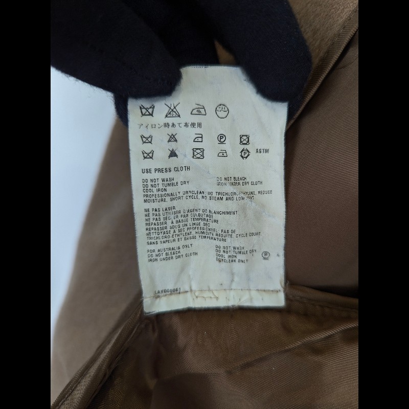 莉亞精品♡miumiu 駝色羊毛呢大衣 尺碼38 二手美品-4