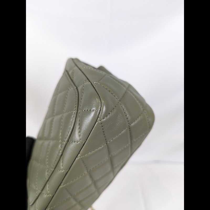 莉亞精品♡CHANEL 抹茶綠方胖 近新閒置-5