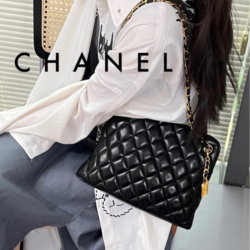 ✨Chanel vintage 貝殼雙鏈包 有保卡 98新 鏈條可拆卸🖤-0