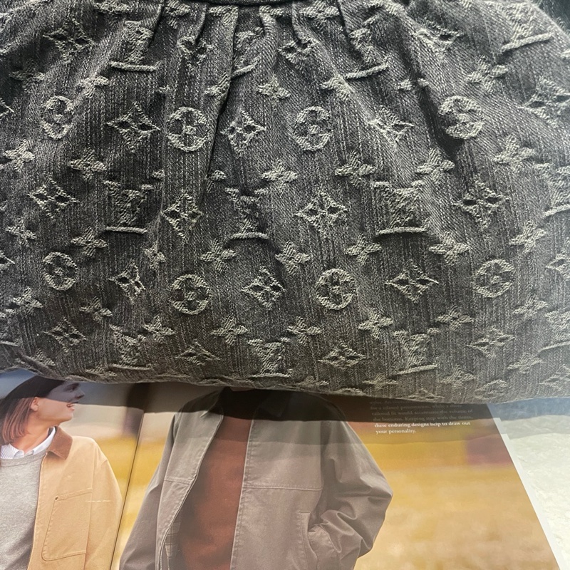 Lv 路易威登 中古黑丹寧手提斜挎包 底長約底長40*高28-13