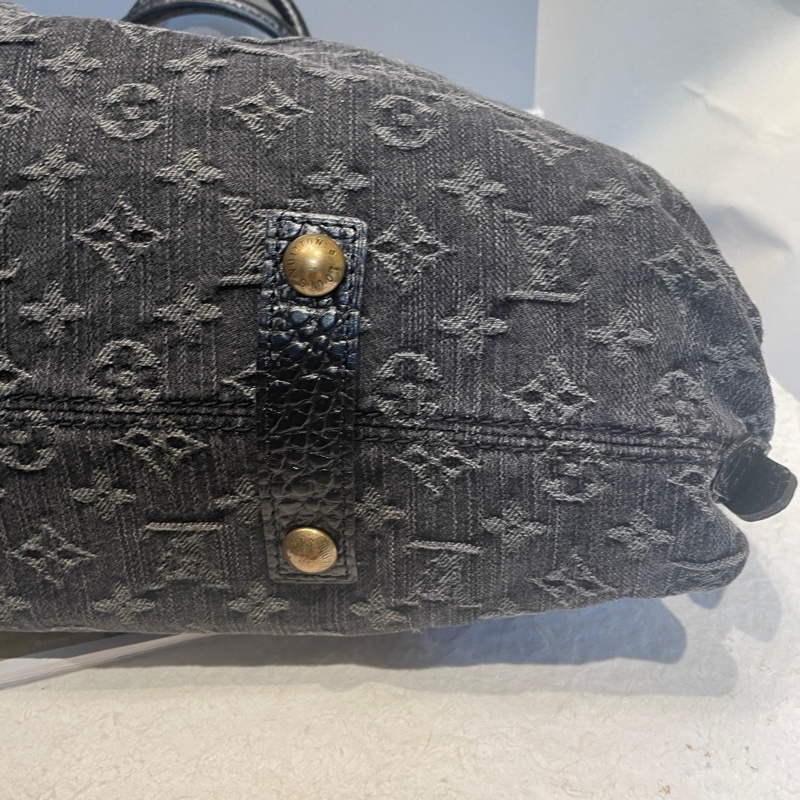 Lv 路易威登 中古黑丹寧手提斜挎包 底長約底長40*高28-15