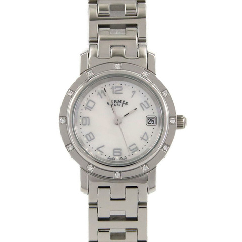 愛馬仕 Clipper Nacle 12P CL4.230 不鏽鋼石英錶