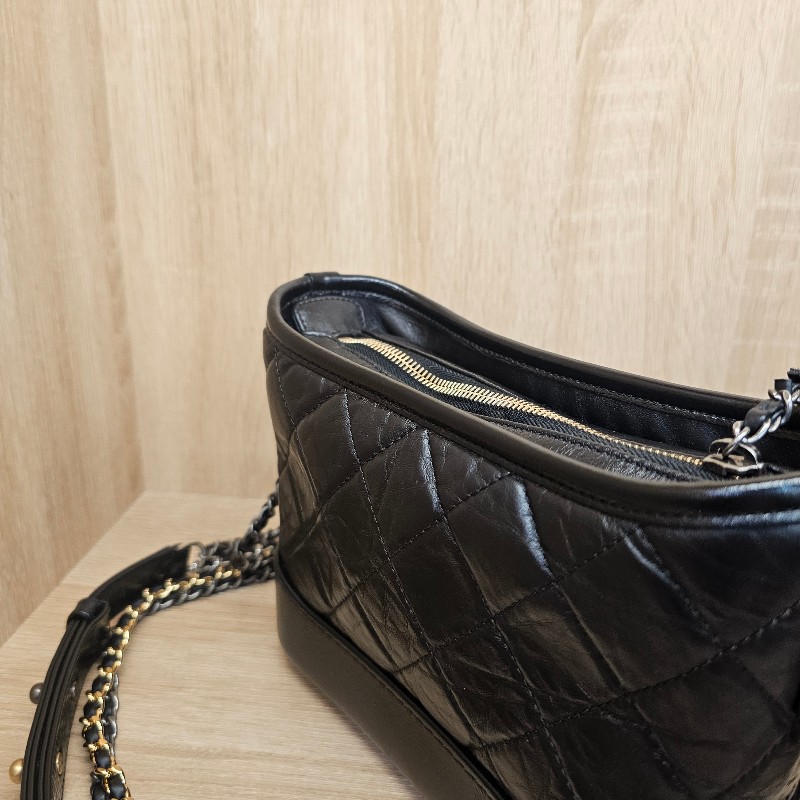 [圓夢超甜價出!平台最甜❣️] Chanel黑復刻牛皮霧金釦小號流浪包-3