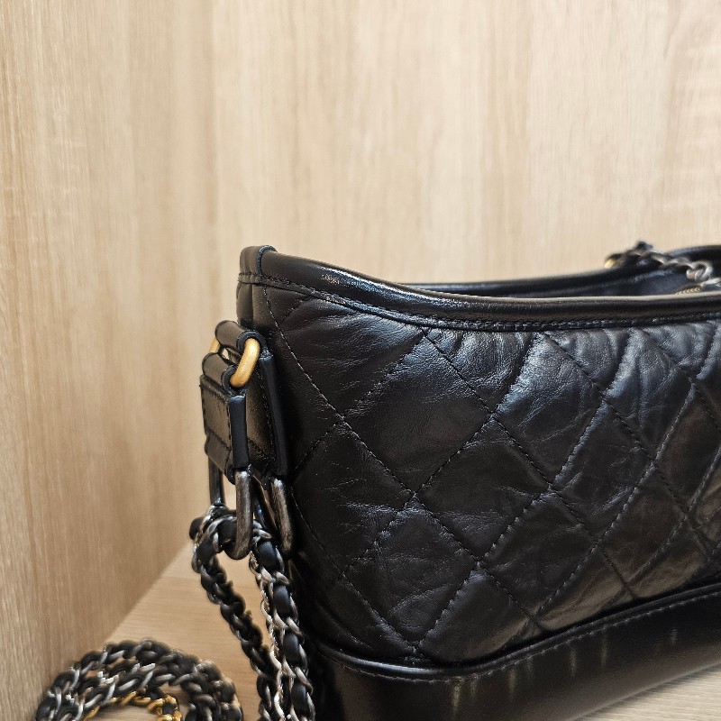 [圓夢超甜價出!平台最甜❣️] Chanel黑復刻牛皮霧金釦小號流浪包-5