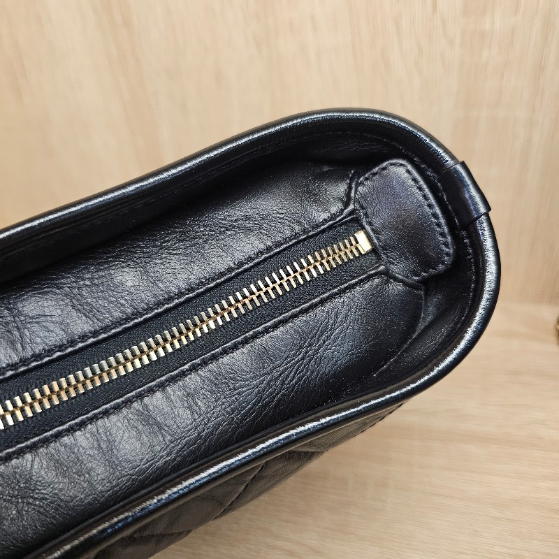 [圓夢超甜價出!平台最甜❣️] Chanel黑復刻牛皮霧金釦小號流浪包-8