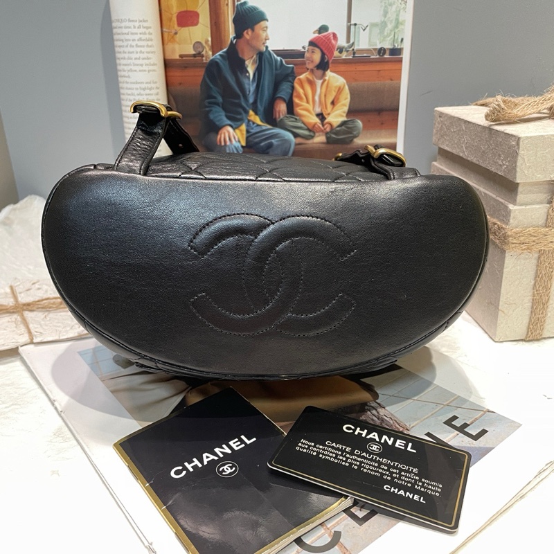 Chanel 中古 duma小青蛙雙肩包 約20*21-7