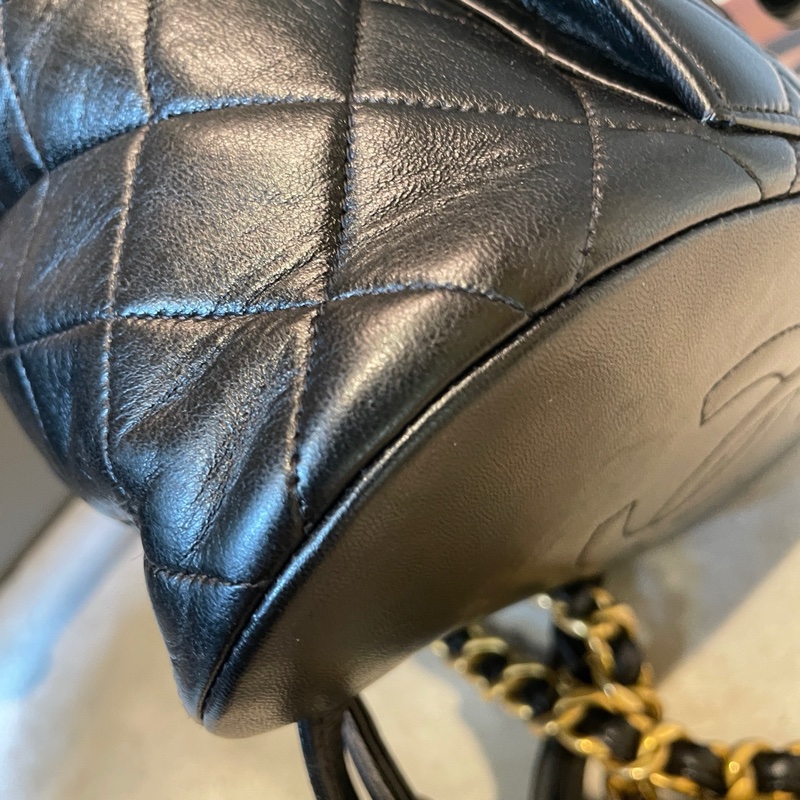 Chanel 中古 duma小青蛙雙肩包 約20*21-10