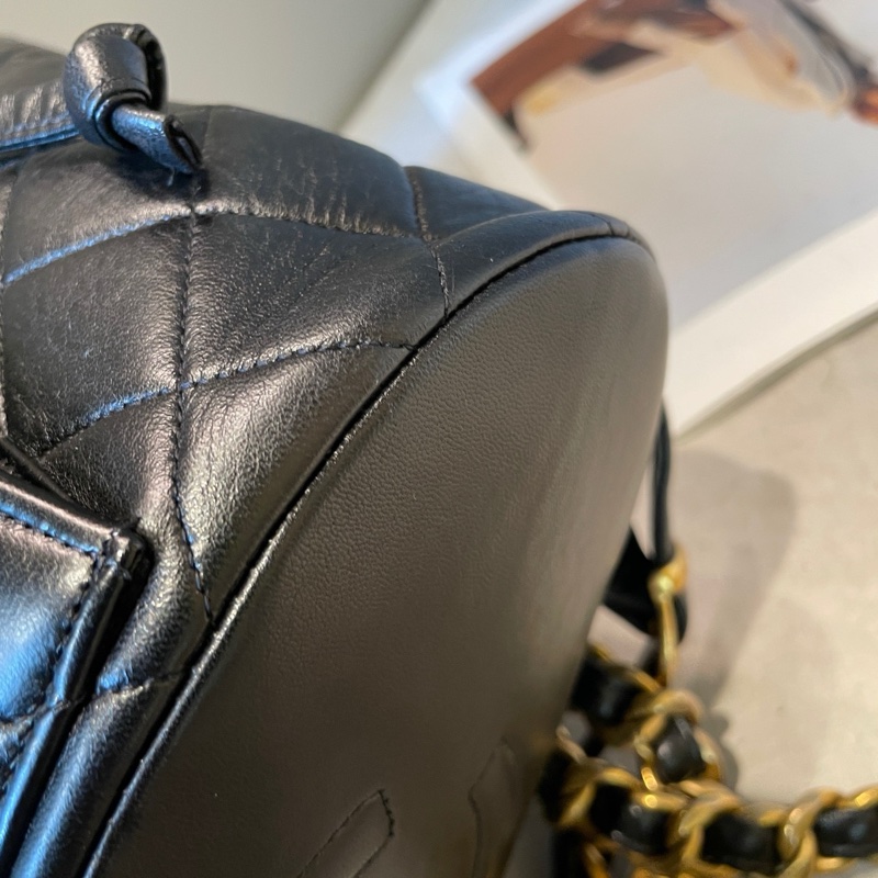 Chanel 中古 duma小青蛙雙肩包 約20*21-11