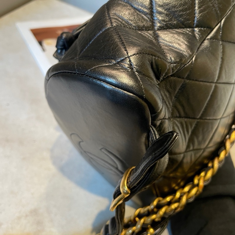 Chanel 中古 duma小青蛙雙肩包 約20*21-20