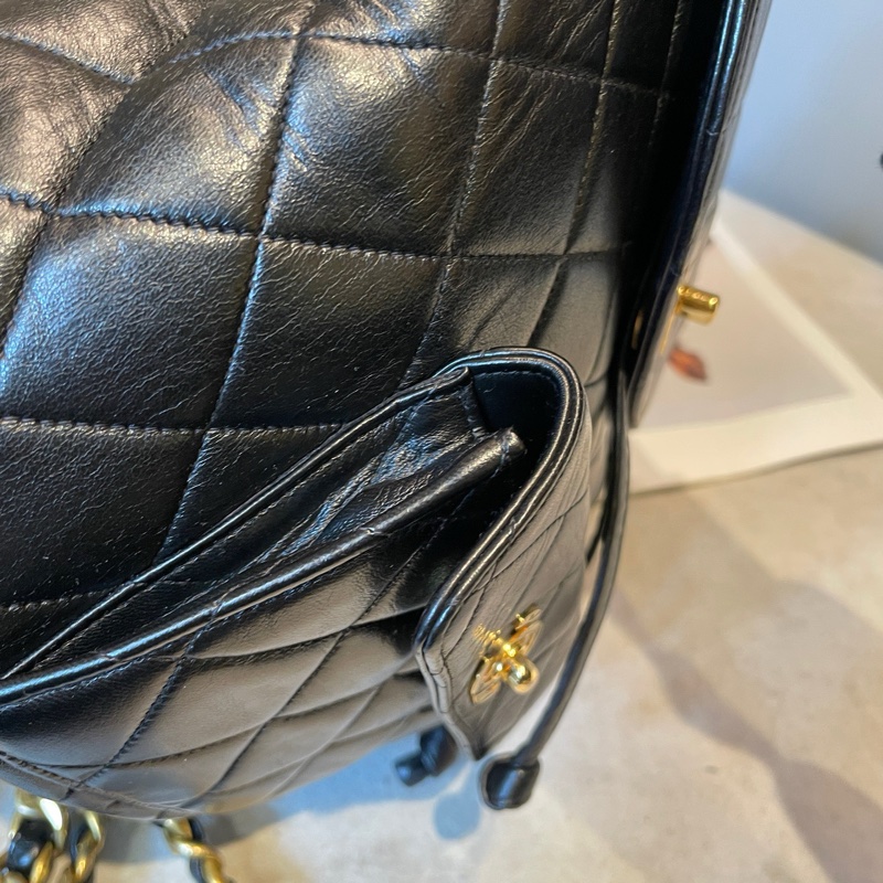 Chanel 中古 duma小青蛙雙肩包 約20*21-24