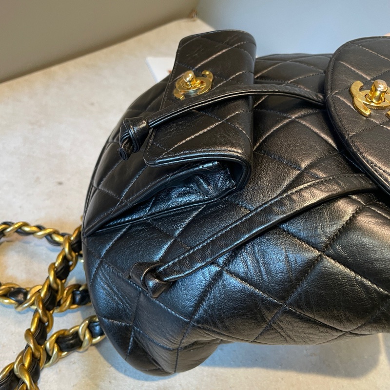 Chanel 中古 duma小青蛙雙肩包 約20*21-25