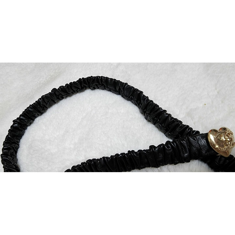 CHANEL 心形腰帶 彈性腰帶 開襟衫腰帶 皮革腰帶 金色 黑色-4