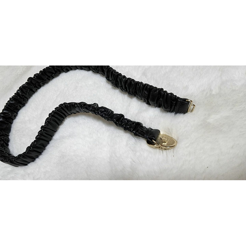 CHANEL 心形腰帶 彈性腰帶 開襟衫腰帶 皮革腰帶 金色 黑色-5