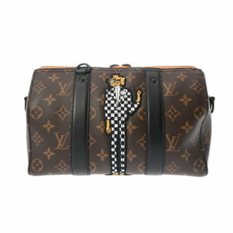 路易威登 Monogram LV Friends City Keepall 棕色男士帆布單肩包 M45652，A級，二手，Ginzo-0