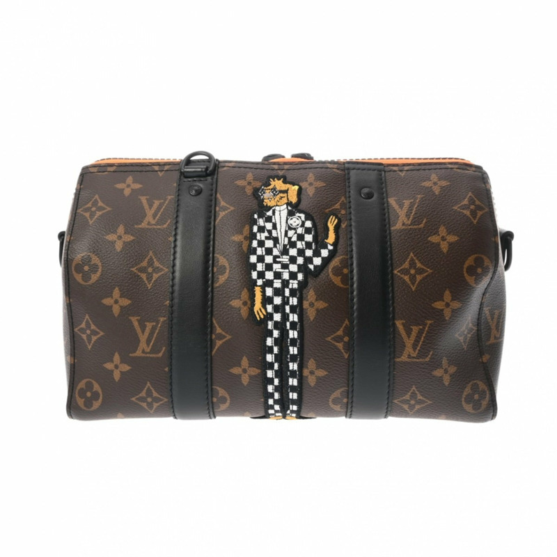 路易威登 Monogram LV Friends City Keepall 棕色男士帆布單肩包 M45652，A級，二手，Ginzo-1