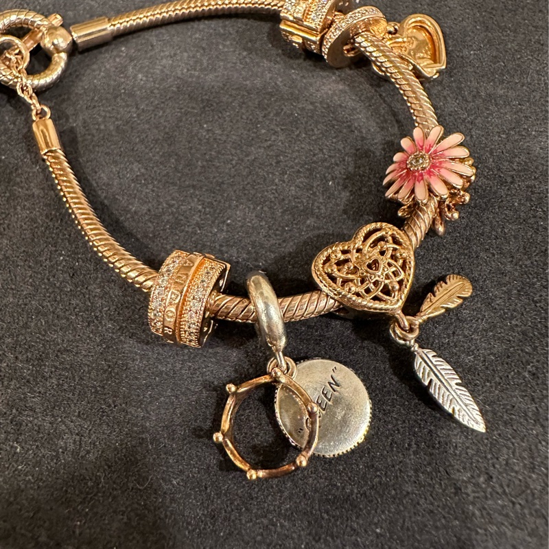 Pandora潘朵拉玫瑰金手鍊-5