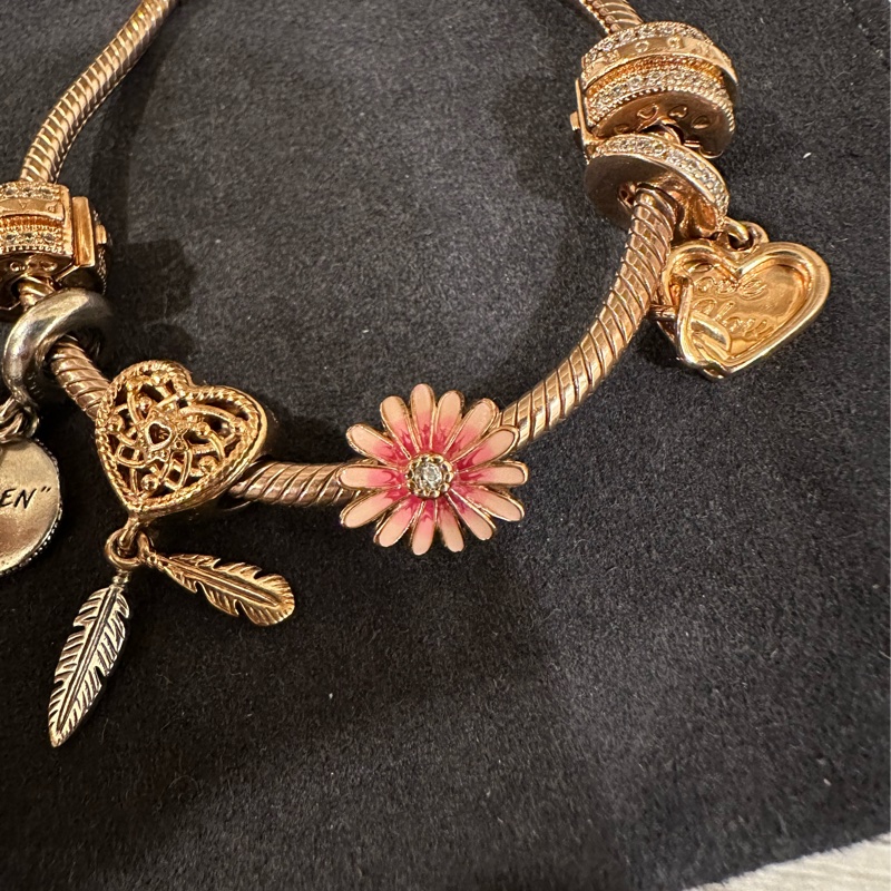 Pandora潘朵拉玫瑰金手鍊-7