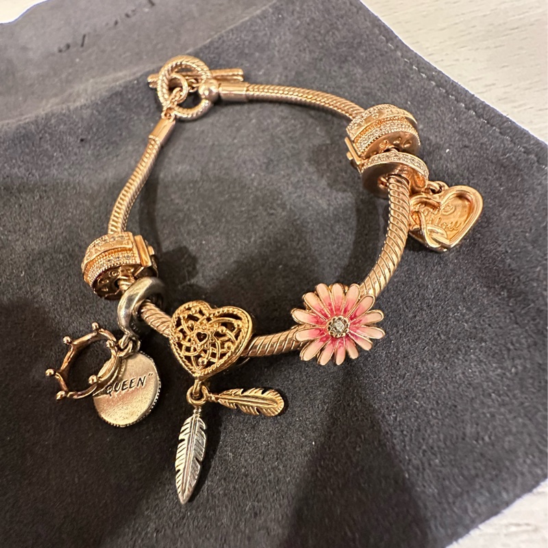 Pandora潘朵拉玫瑰金手鍊-8