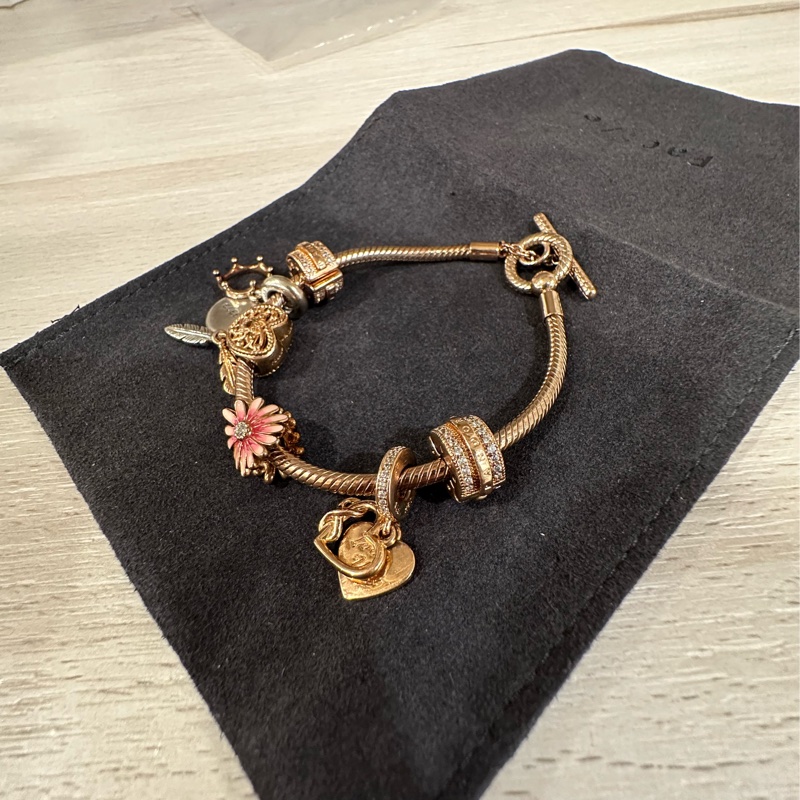 Pandora潘朵拉玫瑰金手鍊-15