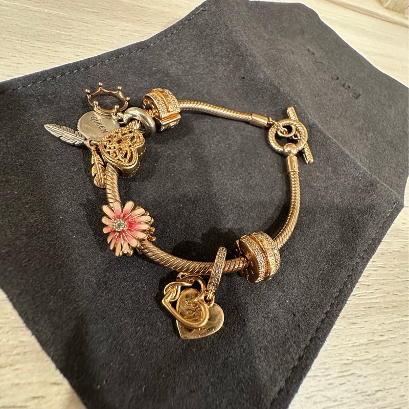 Pandora潘朵拉玫瑰金手鍊-16