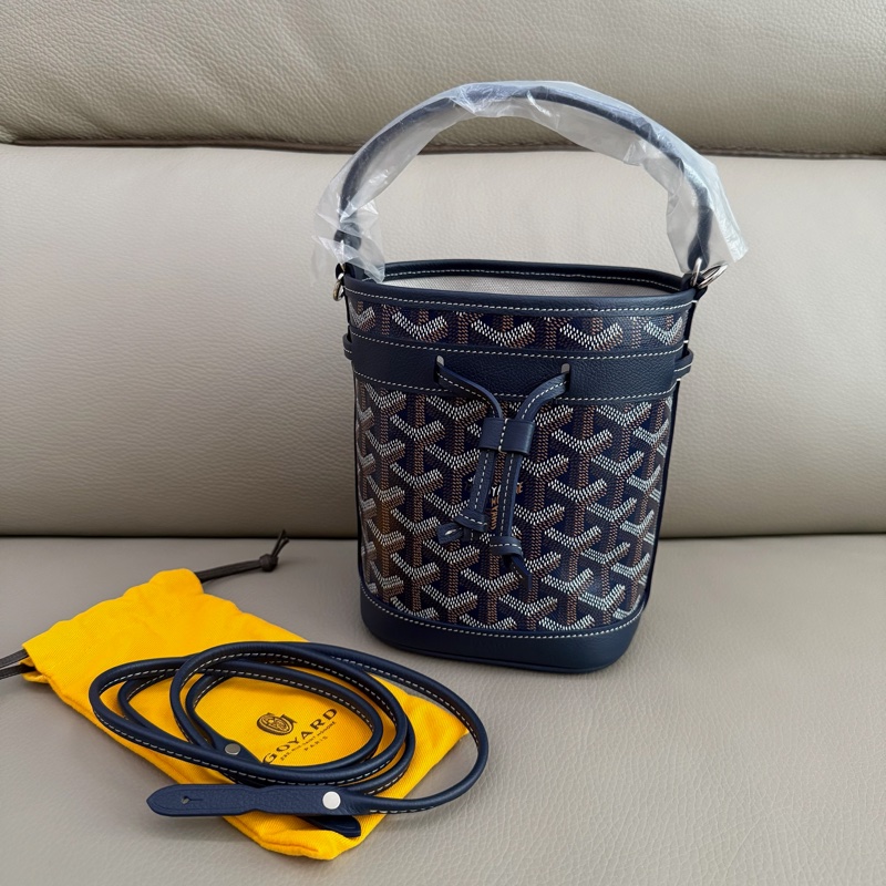 「M.Y精品」 goyard 戈雅 mini水桶包 小水桶 經典深藍-5