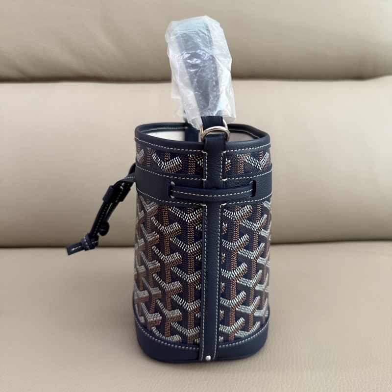 「M.Y精品」 goyard 戈雅 mini水桶包 小水桶 經典深藍-6