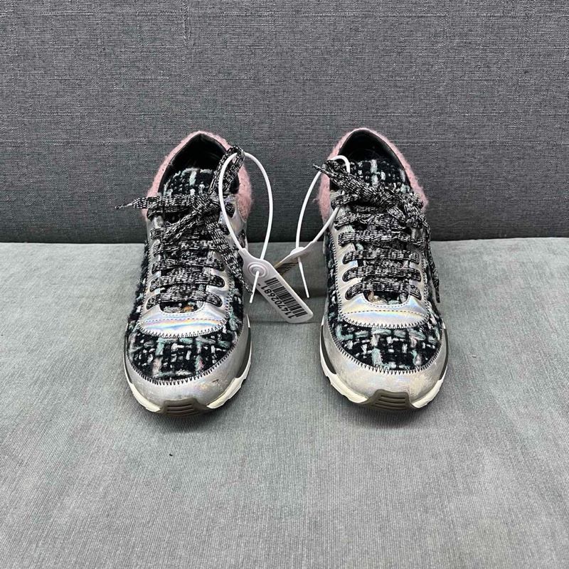 Chanel/香奈兒 粗花呢編織運動鞋 37碼 95新-1