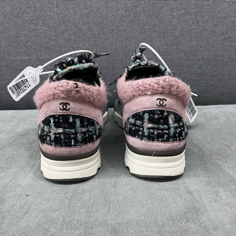 Chanel/香奈兒 粗花呢編織運動鞋 37碼 95新-2
