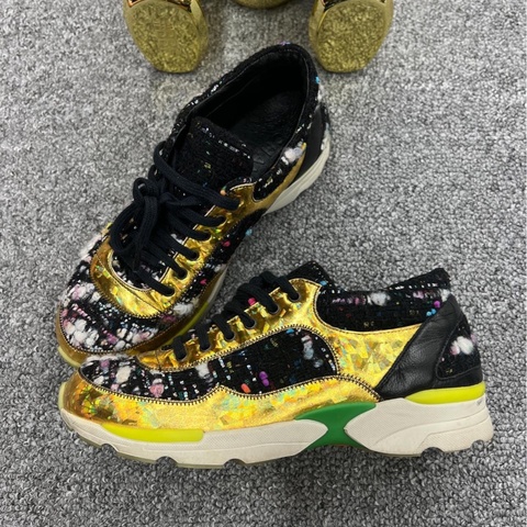 CHANEL香奈兒/小香風運動鞋/36.5碼/95新