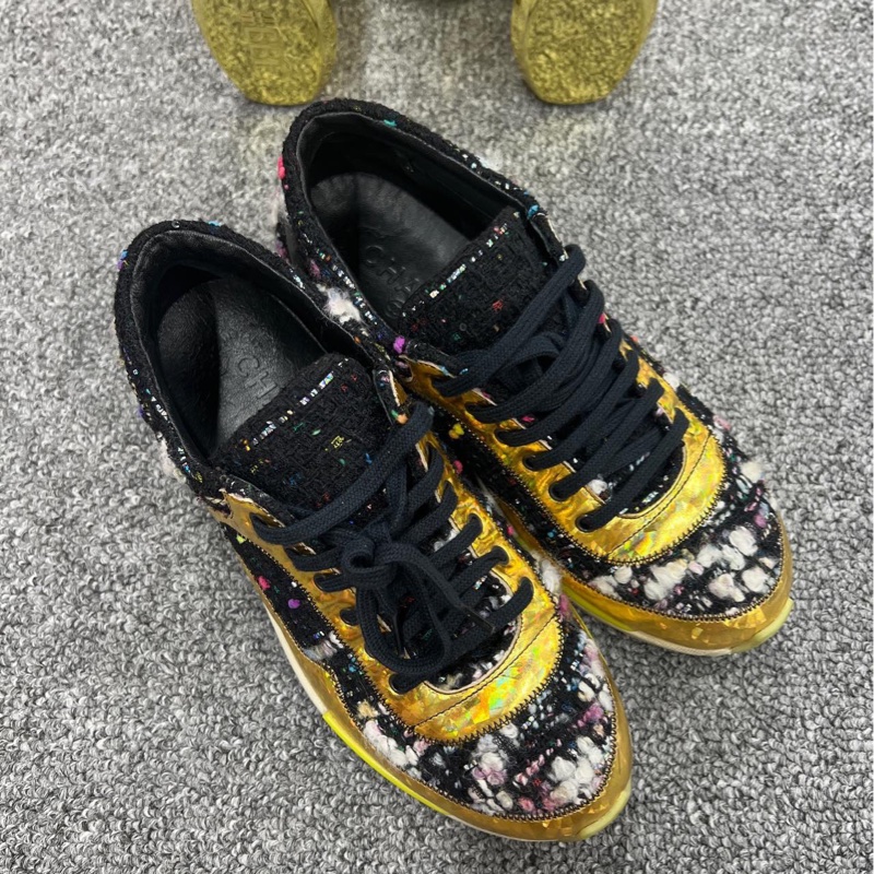 CHANEL香奈兒/小香風運動鞋/36.5碼/95新-1