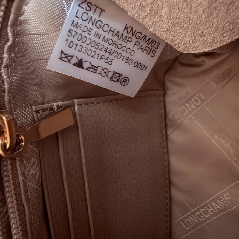 Longchamp牛皮斜背包-5