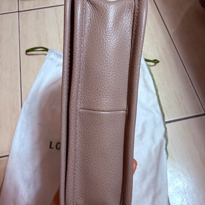 Longchamp牛皮斜背包-8