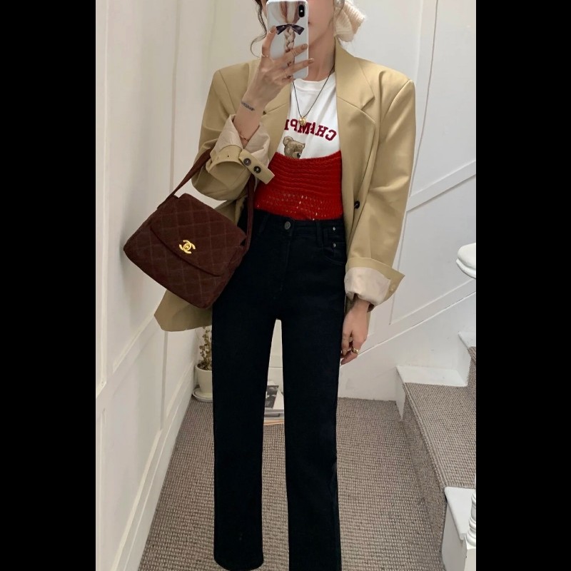 Chanel 中古 Kelly 手提腋下 柔美焦糖巧克力色 絲絨材質-5