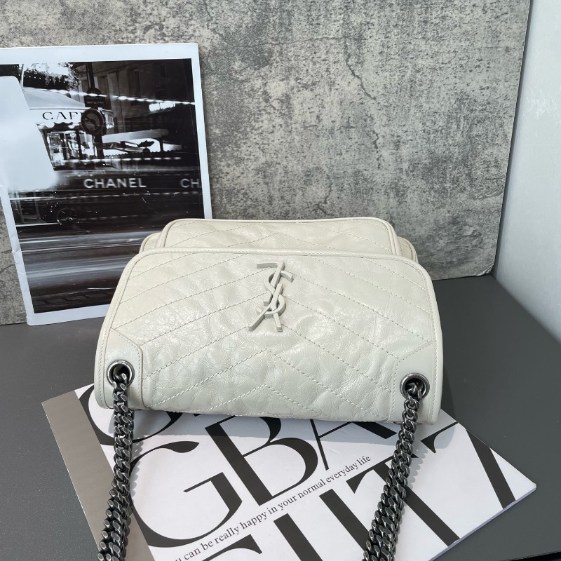 閒置❤️ YSL Niki 中號 老扣 奶油白-3