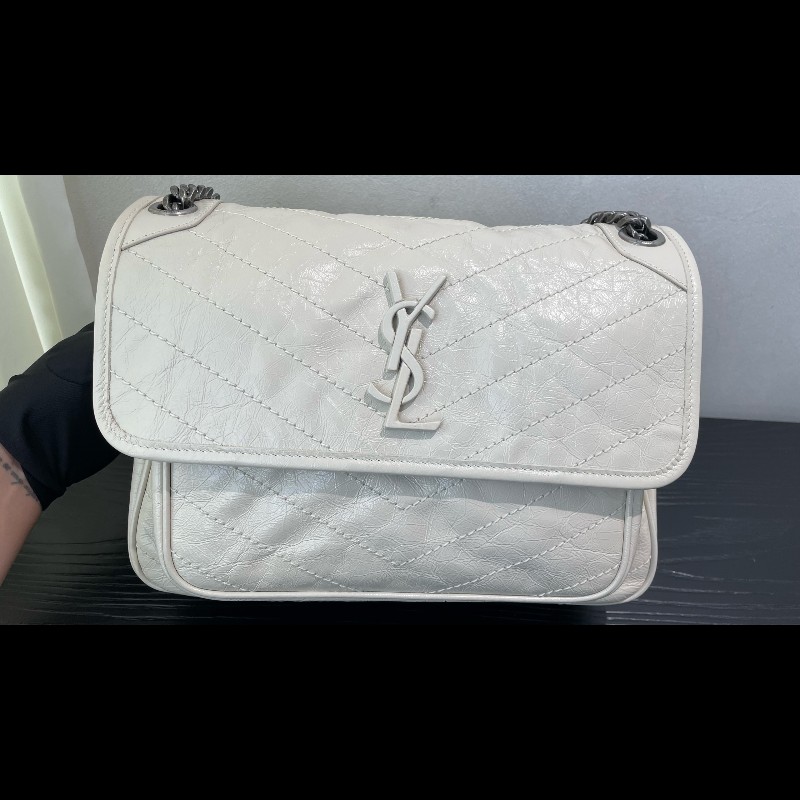 閒置❤️ YSL Niki 中號 老扣 奶油白-5